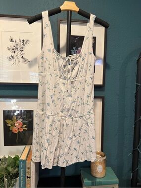 Wild Fable cream and blue sundress